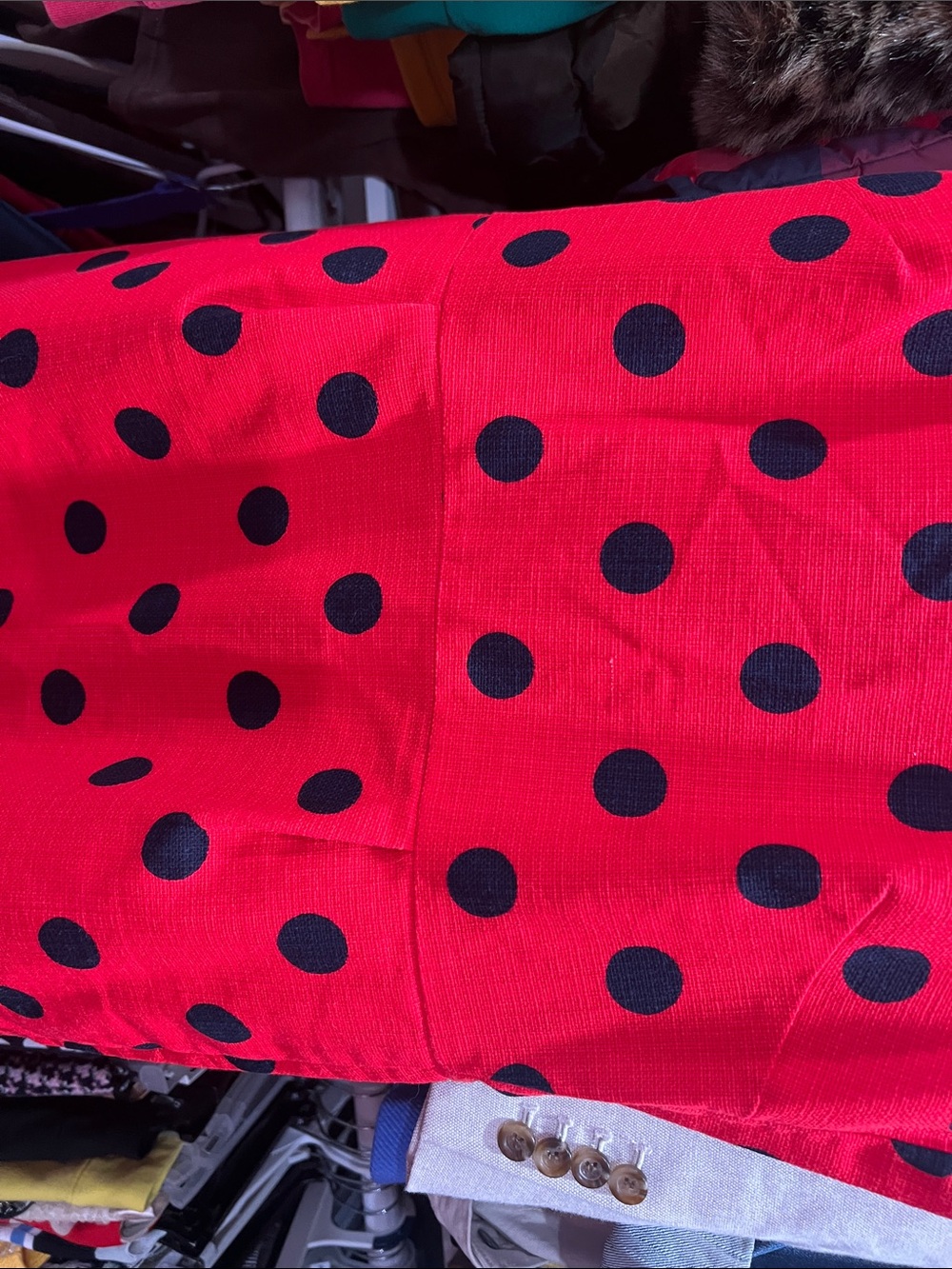 J. Crew Ladies Red Polka Dot Sleeveless Dress - Picture 4 of 6